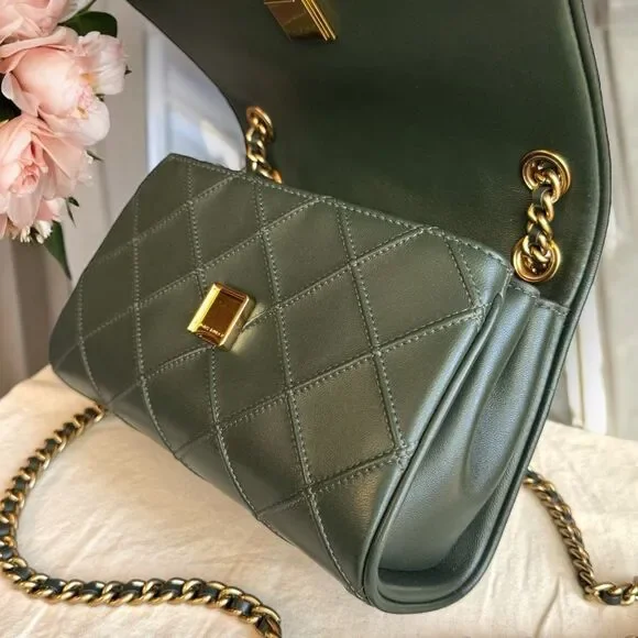 🚫SOLD🚫Tory Burch Soft Fleming Convertible Shoulder Bag in Sycamore (Green) - Picture 11 of 17